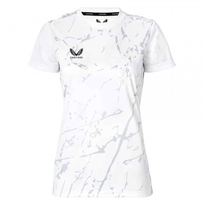 Castore Womens SS Women's Training Printed Tee 22 White-Arctic Ice