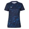 Castore Womens SS Training Printed Tee (W) 22 Navy-Imperial Blue