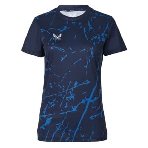 Castore Womens SS Training Printed Tee (W) 22 Navy-Imperial Blue