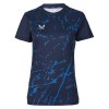 Castore Womens SS Training Printed Tee (W) Navy-Imperial Blue