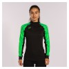 Joma Womens Elite IX Running Sweatshirt (W) Black-Fluo Green