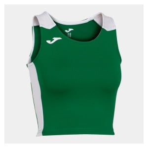 Joma Womens Record II Running Crop Top (W) Green-White