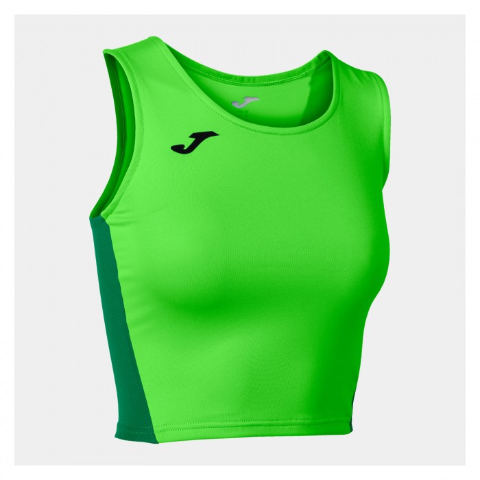 Joma Womens Winner Running Crop Top (W) Fluo Green