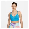 Nike Womens Dri-FIT Indy Light-Support Padded V-Neck Sports Bra Laser Blue-Laser Blue-Laser Blue-White
