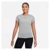 Nike Womens Dri-FIT One Slim-Fit Short-Sleeve Top Particle Grey-Htr-Black