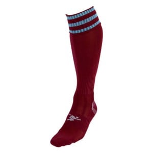 Precision Triple Hooped Pro Socks Maroon-Sky