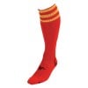 Precision Triple Hooped Pro Socks Red-Yellow