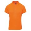 Womens Coolchecker pique polo (W) Neon Orange