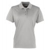 Womens Coolchecker pique polo (W) Silver
