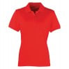 Womens Coolchecker pique polo (W) Strawberry Red