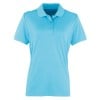 Womens Coolchecker pique polo (W) Turquoise