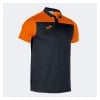 Joma Hobby II Poly Cotton Polo Black-Orange