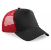 Snapback Trucker Cap Black-Classic Red