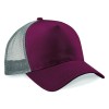Snapback Trucker Cap Burgundy-Light Grey