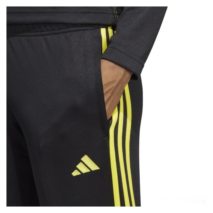 adidas Womens Tiro 23 Club Training Tracksuit Bottoms (W) Black-Bright Yellow