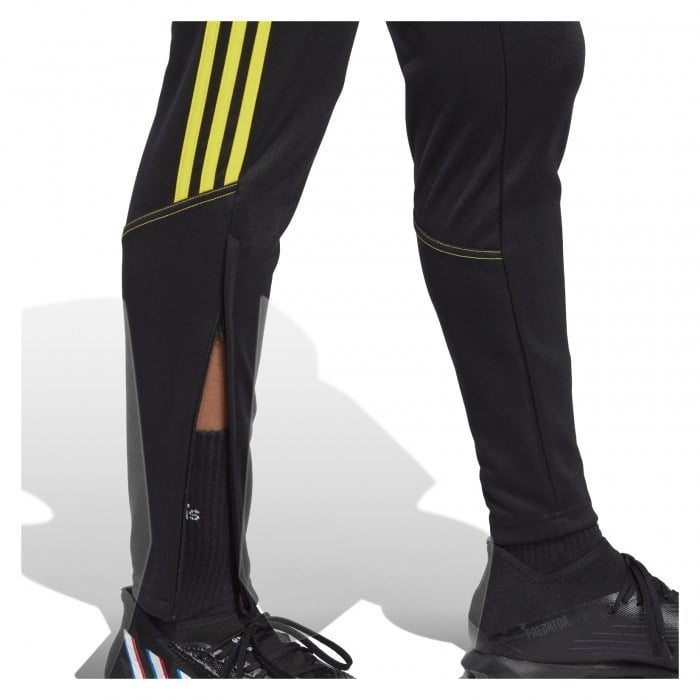 adidas Womens Tiro 23 Club Training Tracksuit Bottoms (W) Black-Bright Yellow