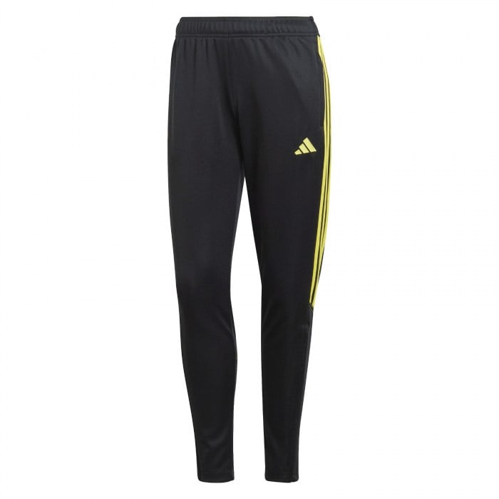 adidas Womens Tiro 23 Club Training Tracksuit Bottoms (W) Black-Bright Yellow