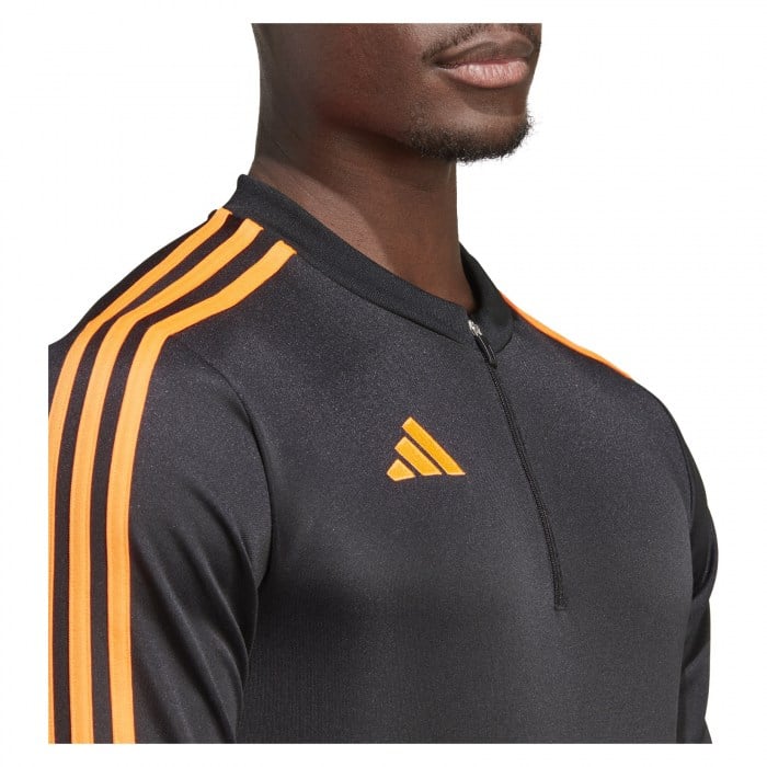adidas Tiro 23 Club 1/4 Zip Training Top Black-App Signal Orange