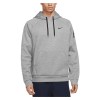 Nike Therma-FIT Men's Pullover Fitness Hoodie Dark Grey Heather-Particle Grey-Black
