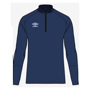 Umbro Total Training 1/4 Zip Drill Top Tw Navy-Dark Navy-White