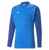 Puma teamCUP Training 1/4 Zip Top Electric Blue Lemonade