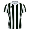Errea Strip Short Sleeve Jersey Black-White