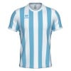 Errea Strip Short Sleeve Jersey Sky Blue-White