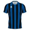 Errea Strip Short Sleeve Jersey Black-Blue
