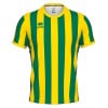 Errea Strip Short Sleeve Jersey Green-Yellow