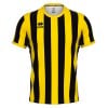 Errea Strip Short Sleeve Jersey Black-Yellow