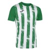 Joma Inter III Striped Short Sleeve Shirt Green-White
