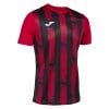 Joma Inter III Striped Short Sleeve Shirt Red-Black