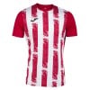 Joma Inter III Striped Short Sleeve Shirt Red-White