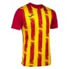 Joma Inter III Striped Short Sleeve Shirt Red-Yellow