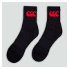 Canterbury Crew Socks 3 Pack Black-Red