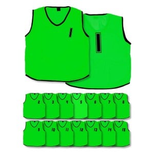 Precision Numbered Mesh Training Bibs 1-15