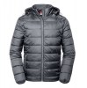 Russell Mens Hooded Nano Jacket Iron Grey