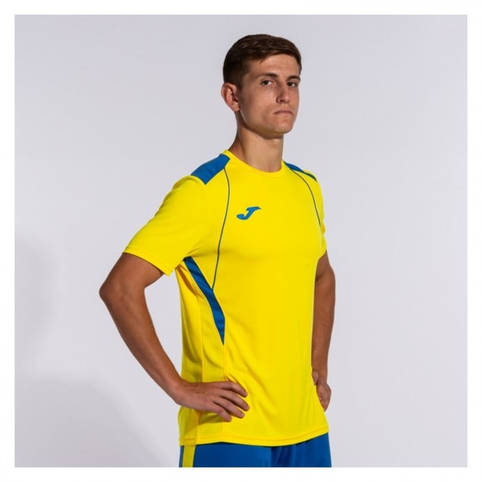 Joma CHAMPIONSHIP VII SHORT SLEEVE SHIRT Yellow-Royal Blue