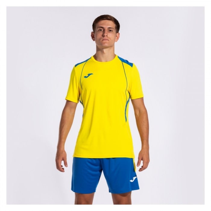 Joma CHAMPIONSHIP VII SHORT SLEEVE SHIRT Yellow-Royal Blue