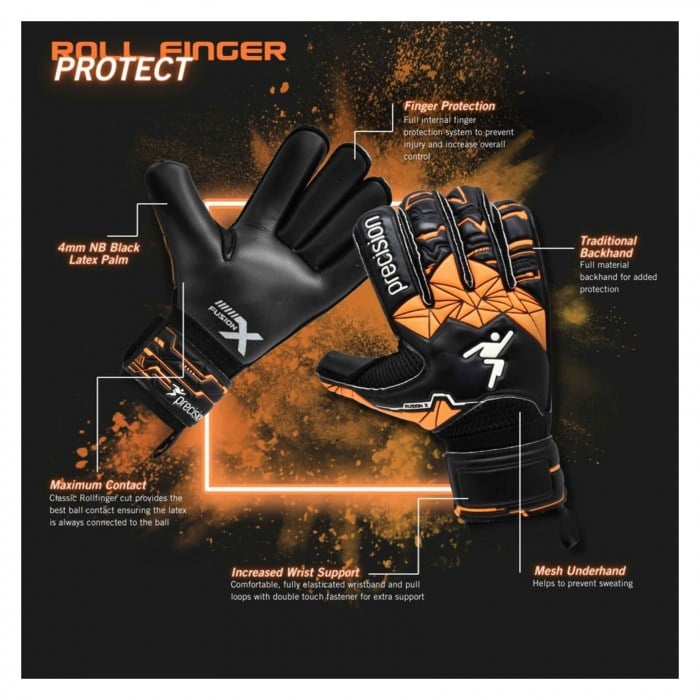 Precision Fusion X Roll Finger Protect GK Gloves