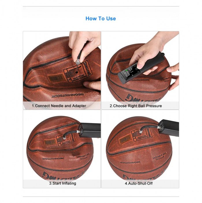 Digital Display Mini Automatic Rechargable Ball Pump