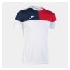 Joma Crew V Short Sleeve T-Shirt White-Red-Navy