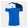 Joma Crew V Short Sleeve T-Shirt Royal-Navy-White