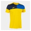 Joma Crew V Short Sleeve T-Shirt Yellow-Royal-Navy