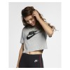 Nike Womens Sportswear Essential Women's Cropped Logo T-Shirt Dark Grey Heather-Black