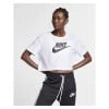 Nike Womens Sportswear Essential Women's Cropped Logo T-Shirt White-Black