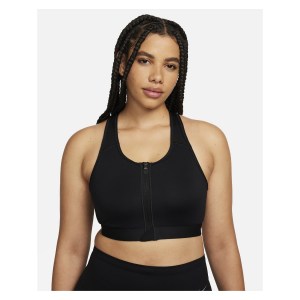 Nike Womens Swoosh Medium-Support Padded Zip-Front Sports Bra