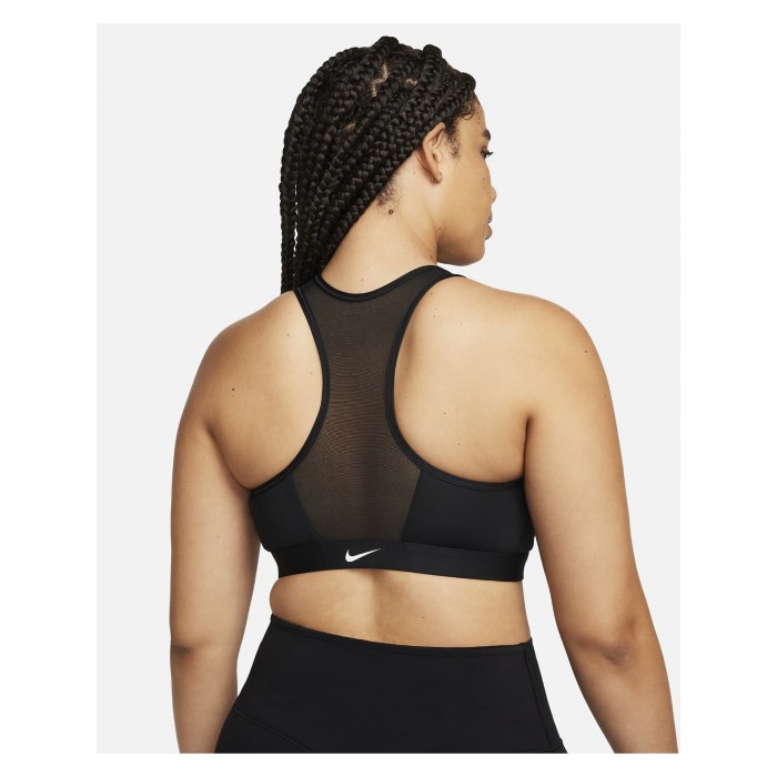 Nike Womens Swoosh Medium-Support Padded Zip-Front Sports Bra