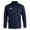 Castore Fleece Brushback 1/4 Zip Midlayer Navy-White