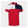 Joma Eco Championship Short Sleeve Polo Shirt Red-Navy-White